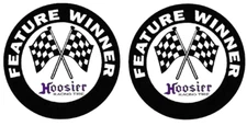 Race Winner Feature Winner Hoosier Racing Sticker/Decal Set of 2 - 2.5"