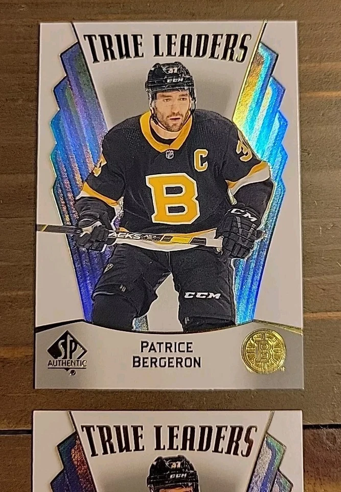 2021-22 SP Authentic True Leaders Lot Patrice Bergeron Boston Bruins #TL-22 - x2 - Image 2 of 4