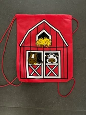 Fun Express - Farm Barnyard Drawstring Backpack - Apparel Accessories - Totes -