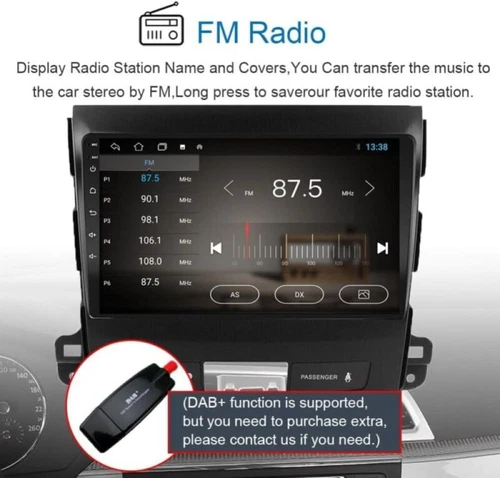 Für Mitsubishi Outlander II CWW 2005-2011 Android 14 Autoradio GPS BT DAB 4G+64G - Bild 13 von 20