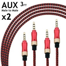 AUX 3.5 Male to Male 3FT Stereo TRRS High Quality Audio Cable Cellphone Headset