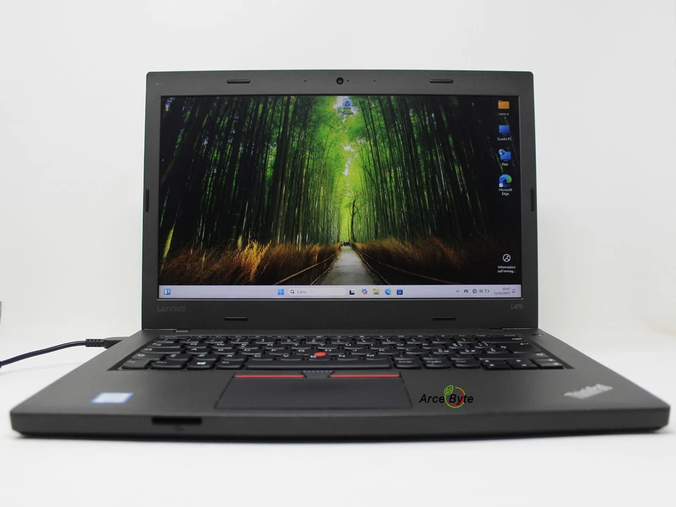 LENOVO THINKPAD L470 2016 14" COREi5 RAM 4GB SSD 128GB W11 PRO NO BATTERIA E USB - Immagine 3 di 4