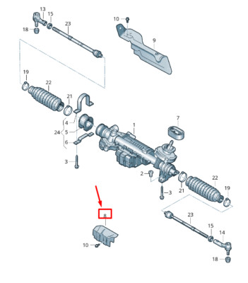 NEW AUDI Q3 8U STEERING RACK HEAT SHIELD PLATE 1K2423981E ORIGINAL