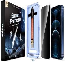 MAGIC JOHN 2 Pack for iPhone 12/12 Pro 6.1 inch Tempered Glass Screen Protector