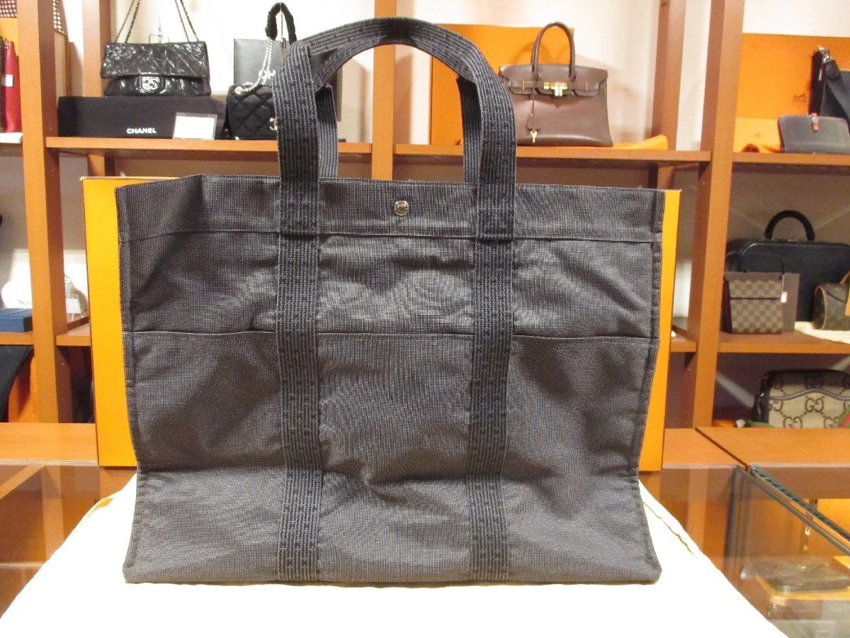 HERMES Hermes Herline TGM Business Bag Tote Bag Unisex Gray Men