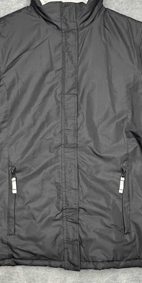 Chaqueta Totes Mujer Grande Negra Cremallera Completa Forro Acolchado Capucha Exterior Foto 3 de 4