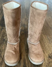 AirWalk 173674 Tan Fur Lined Pull On Winter Boots Women’s US Size 8.5