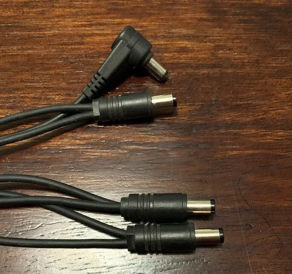 2x Daisy Chain One 8 Plug And One 6 Plug MultiCable para Pedales de Efectos de Guitarra Foto 3 de 4