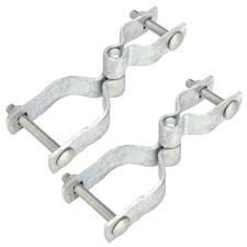 1-3/8" x 2-3/8" Chain Link Fence Gate Post Hinge 2 Pack, Chain Link Fence Fem...