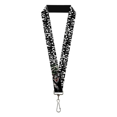 Lanyard Joker The Killing Joke Holding Head Pose Hahaha White Black 22'' x 1'' Mul