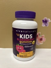 Viva Naturals 8in1 Elderberry Gummies for Kids with Vitamin C,D& Zinc-120