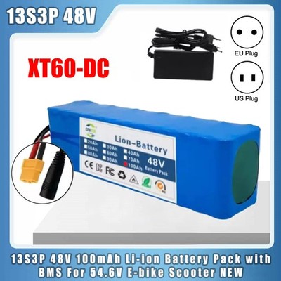 13S3P 48V 100000mAh Li-Ionen-Akku mit BMS für 54,6V E-Bike Sco/oter DECC NEU