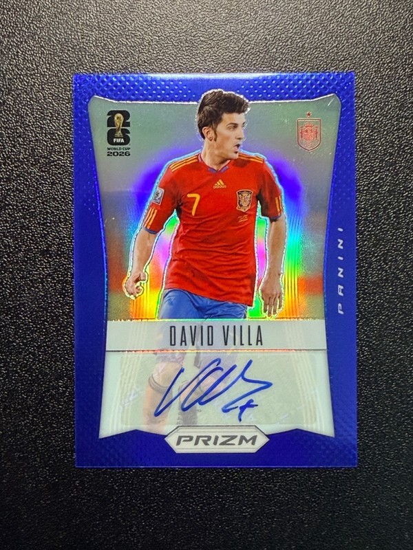 2026 Panini Prizm FIFA World Cup David Villa 2012 Throwback  Auto Blue 23/25