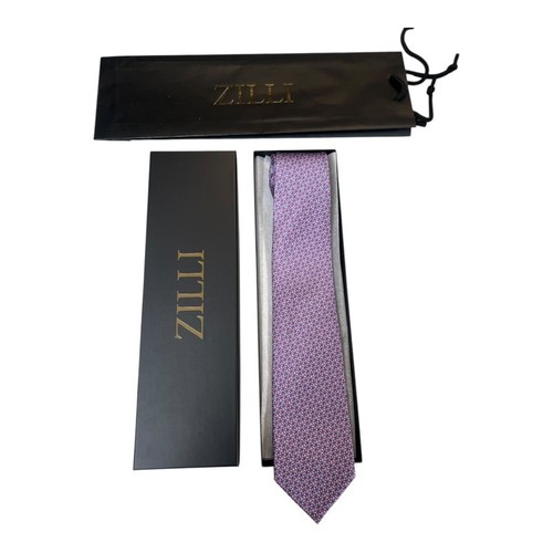 Cravate ZILLI Originale En Soie 7 Plis - Multicolore, Neuve Avec étiquettes