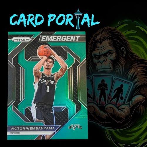 2023-24 Panini Prizm - Emergent Victor Wembanyama #12 Green Prizm (RC)