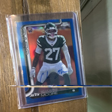 Topps 2025 Chrome Rookie Autograph Blue Parallel Malachi Moore #RRA-MM Jets