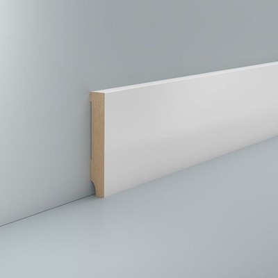 MDF Sockelleiste weiß 13 x 80 Foliert RAL 9016 Fußleiste Rabenau