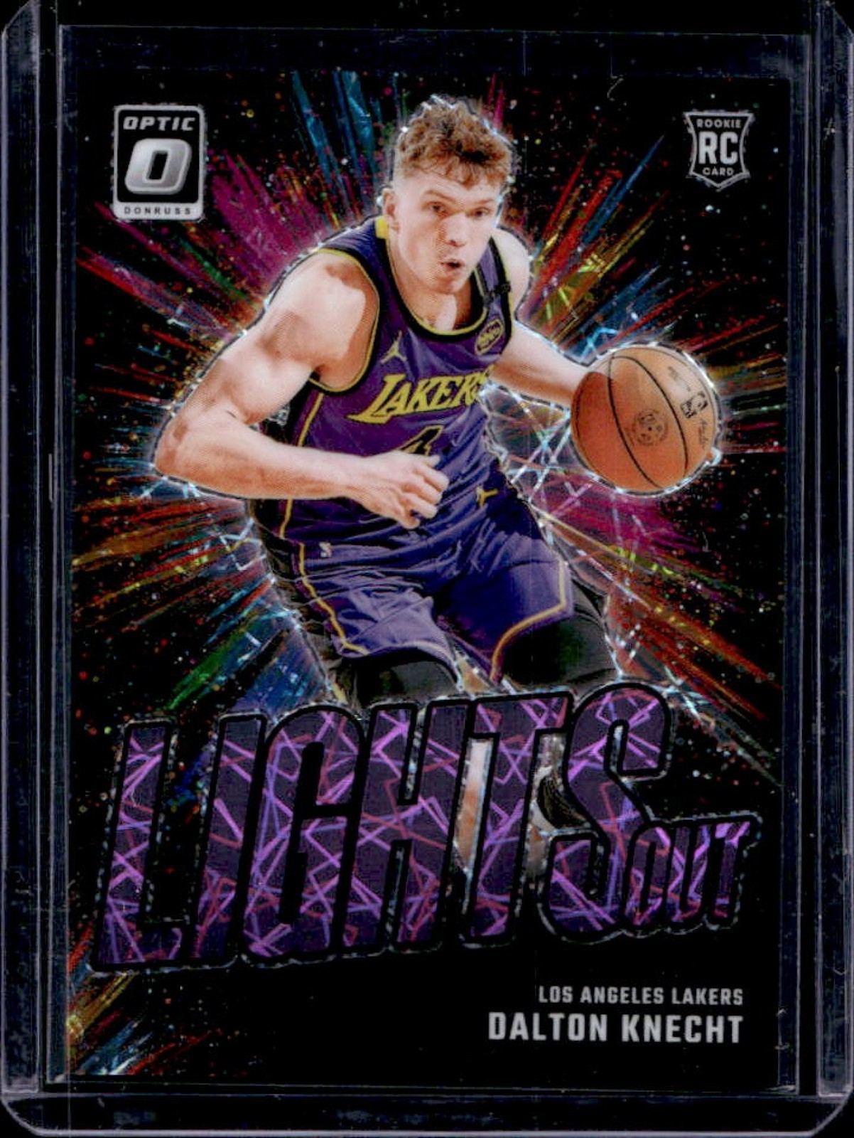 2024-25 Donruss Optic Dalton Knecht Lights Out RC Pink Velocity #/79 Lakers