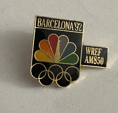 1992 Barcelona NBC WREF AM 850 Olympic Media Pin