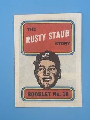 1970 Topps Booklet #18 Rusty Staub   EX X3647279