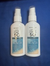 Lot 2 Bath  Body Works SPF 50 AT THE BEACH Sunscreen Spray 1.8 fl oz x 2 TRAVEL