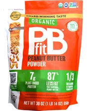 PB Fit Organic Peanut Butter Powder Gluten-Free 30 Ounce EXP 10/2026