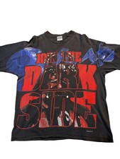 Vintage 1996 Star Wats Darth Vader The Dark Side T Shirt size L 90s AOP Rare