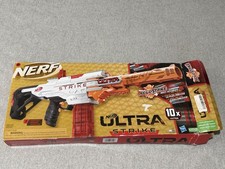 NERF ULTRA STRIKE Motorized Blaster Damaged BOX with 10 AccuStrike Darts/complet