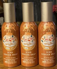 Bath & Body Works Iced Ginger Snap Concentrated Room Spray 3 Pack