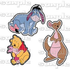 Disney Winnie The Pooh 3 pc gly Scrapbook Printed Page Paper Piece Die Cut