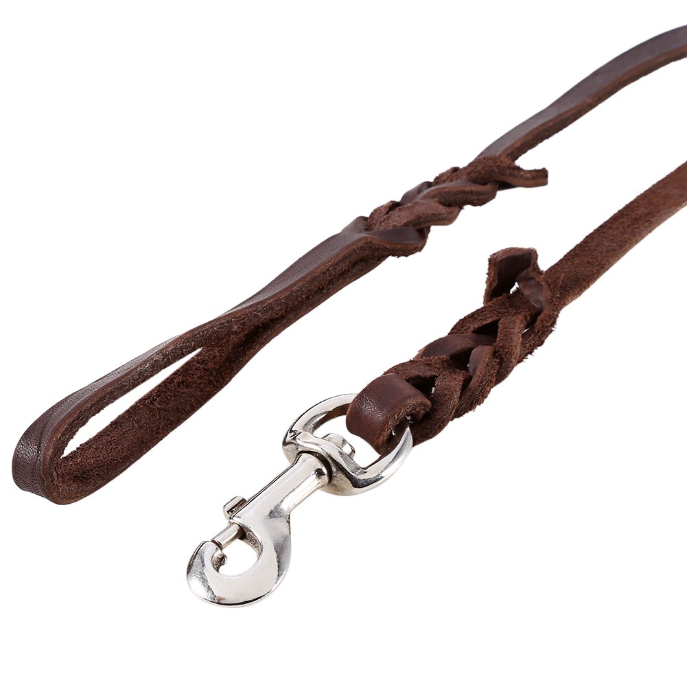 Pets Dog Training Leash Leather Long Braided Walking Dog Lead Leash Part.