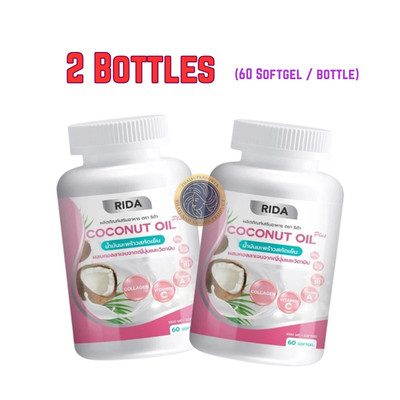 2x Rida coconut oil cold pressed vitamins collagen clear skin solfgel