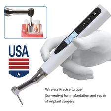 Dental Wireless Implant Electric Torque Wrench Handpiece Tool Driver 360° Rotate