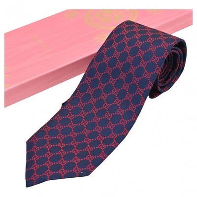 Auth GUCCI GG Pattern Silk Jacquard Business Necktie gu1412hh