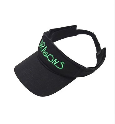 Decky Dragons Embroidered Visor Black Green Adjustable One Size