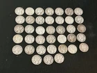 33. Mercury dimes,  various dates, circulated, 90% Silver