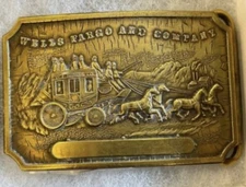 Wells Fargo Co Tiffany New York Bronze Brass Belt Buckle Stagecoach 1852 Vtg