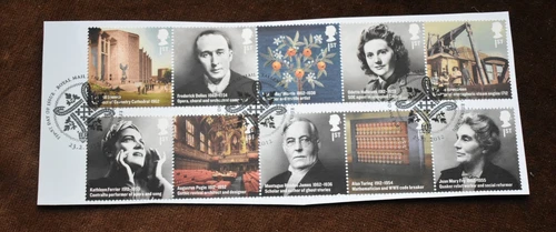 GB 2012 Britons of Distinction, Commemorative Stamps On Piece, Used, ex FDC
