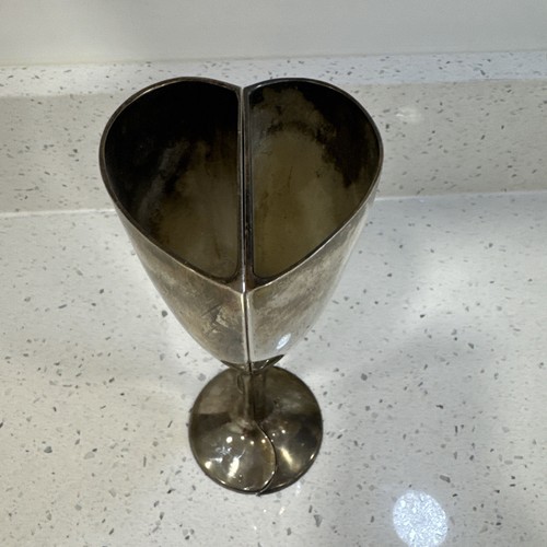 Elegance Silver Plated Champagne Flutes Wedding Glasses Goblet Tarnishe - Picture 10 of 10