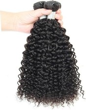 Brazilian Deep Curly Bundle Human Hair 100 Virgin Weft Extensions 14in