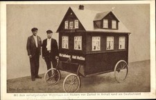 Postcard Zerbst in Anhalt, house on wheels, Otto Sanftenberg, Adolf... - 4293537