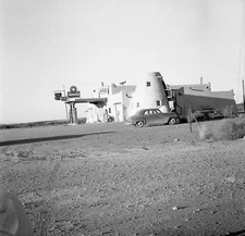 Vtg 1954 The Whole Town Of Three Rivers New Mexico Gas Station Photo #1448