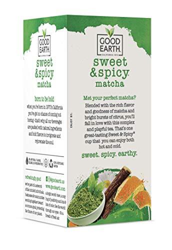 good earth green tea, sweet and spicy, matcha maker, 18 count, pack of 6