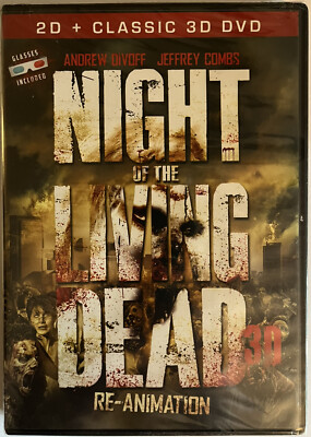 Night of the Living Dead-Re-Animation-DVD-2D+Classic 3D-Brand New-Factory Sealed