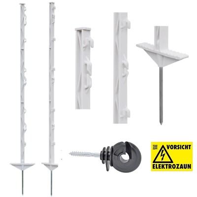 120x Weidezaunpfähle 105cm Weidezaunpfahl Koppelpfahl mit GRATIS Isolatoren