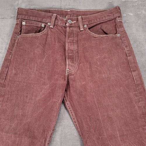 Levi's 501 Vintage Jeans Straight Leg Cotton Casual Pants Brown Size 32x32 - Picture 12 of 12