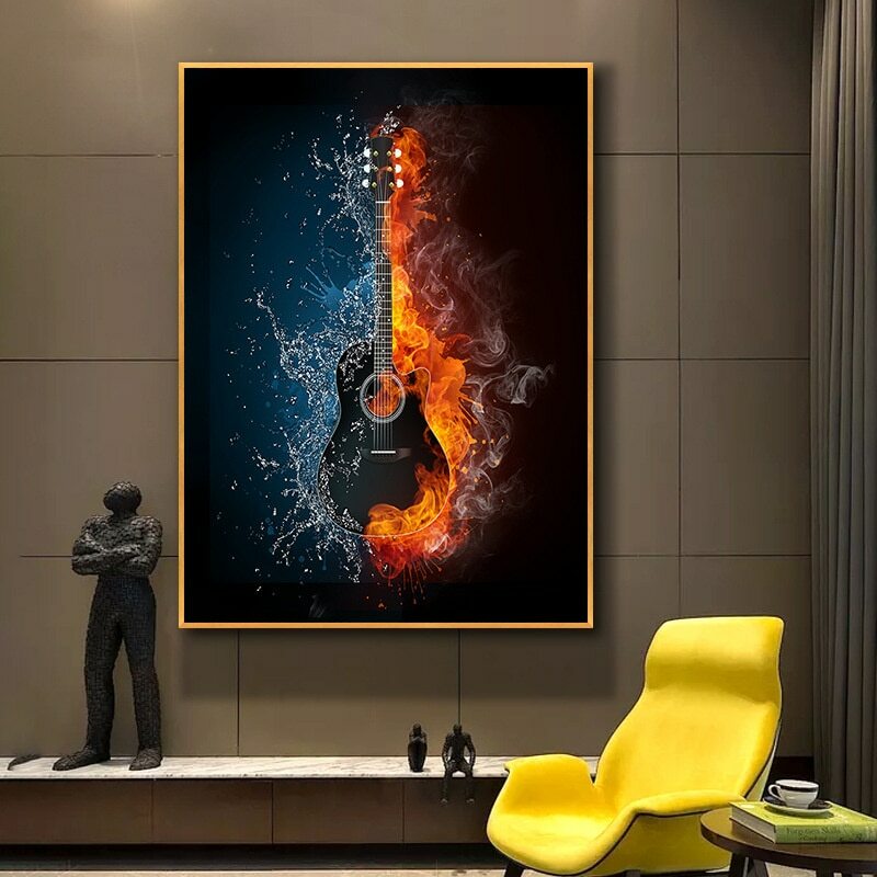 Creative Music Canvas Painting Canvas Wall Art Wall Decor Poster