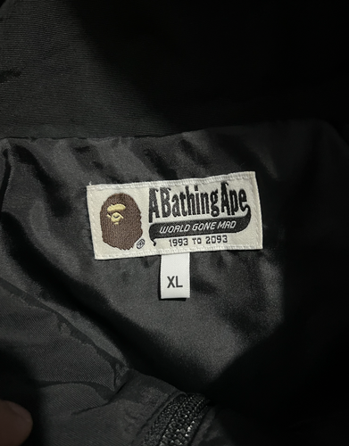 A Bathing Ape Bape Track Jacket ZipUp Black - Large - Picture 4 of 8