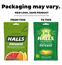 Halls Defense Assorted Citrus ECONOMY PACK Immune System Support 360 Cough Drops