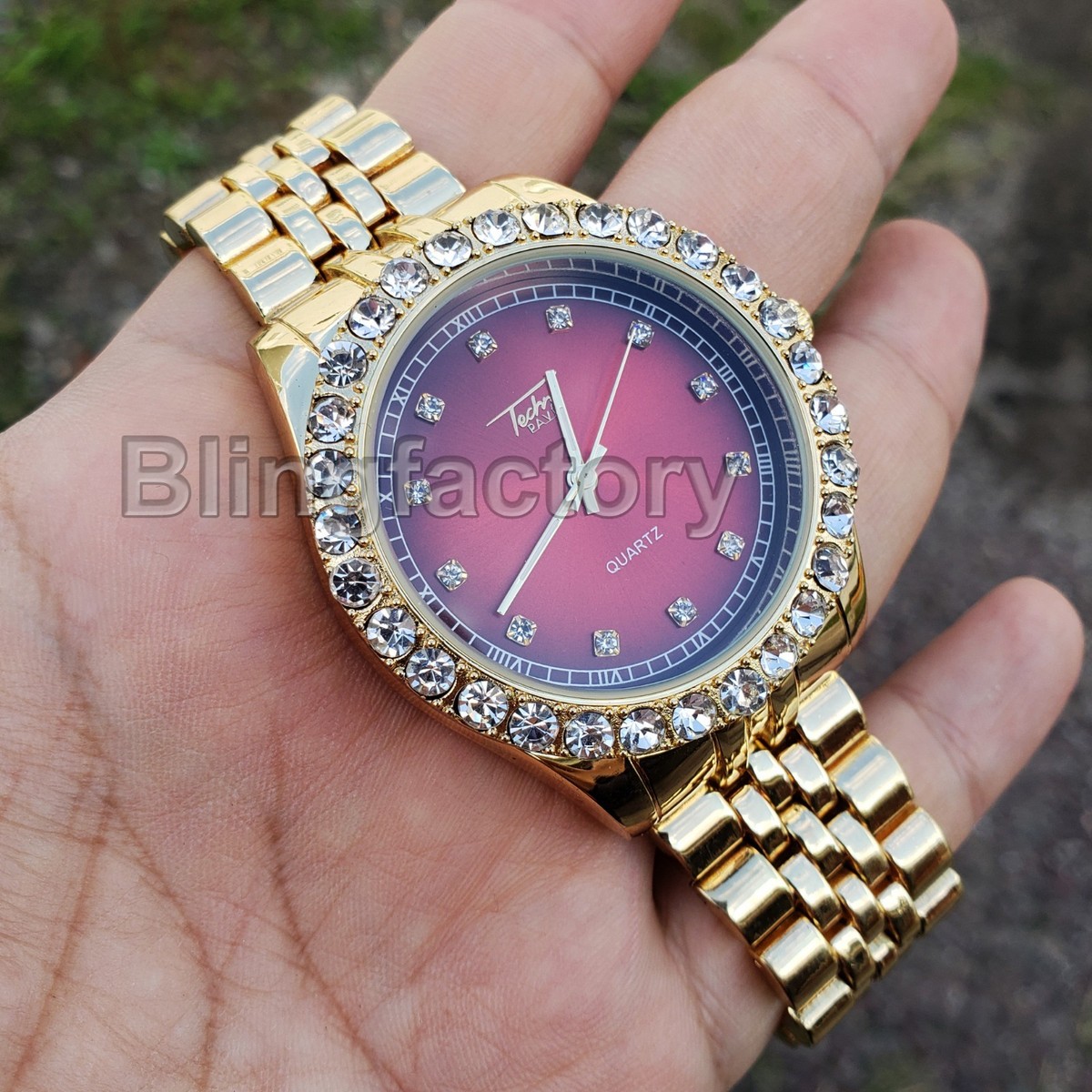 Iced 6ix9ine Saw Inspired Necklace & Red Face Gold plated Metal